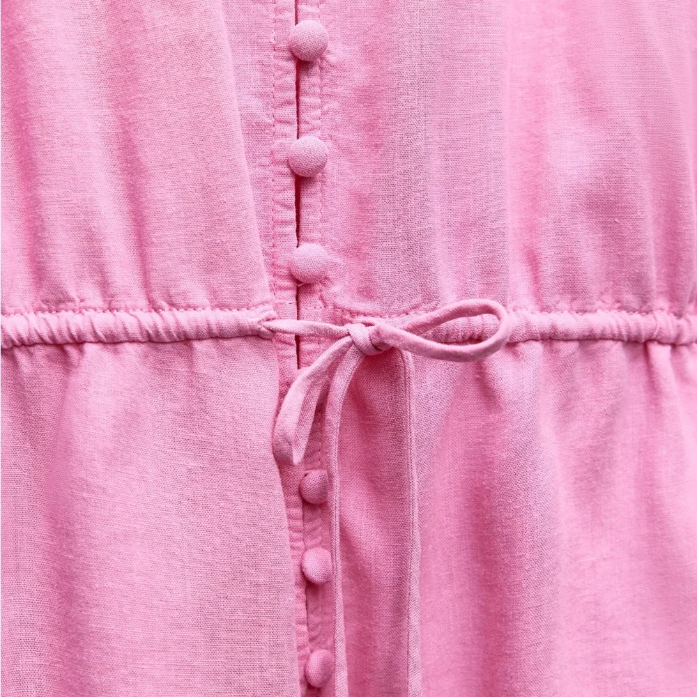 ZARA BLOGGER FAVORITE LINEN BLEND SHORT JUMPSUIT
